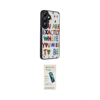 MARSİLYAN™- Galaxy A15 4G Kılıf Odak Klasik Serisi - Şeffaf Pasifik Cam Ekran Koruyucu