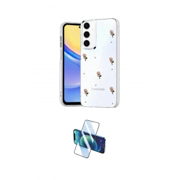 MARSİLYAN™- Galaxy A15 4G Kılıf Yörünge Form - Siyah 3D Antistatik Seramik Nano Ekran Koruyucu