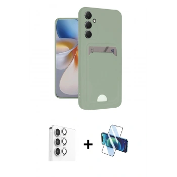 MARSİLYAN™- Galaxy A16 5G Kılıf Vadi Çizgi Prime - Siyah 3D Antistatik Seramik Nano Ekran Koruyucu + Raze Metal Kamera Lens - GS