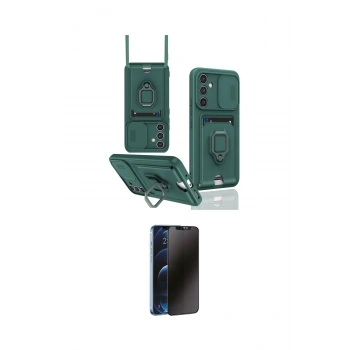 MARSİLYAN™- Galaxy A16 5G Kılıf Vadi Form Prime - Siyah 3D Antistatik Hayalet Cam Ekran Koruyucu