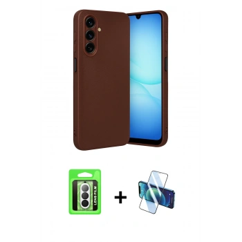 MARSİLYAN™- Galaxy A17 5G Kılıf Nova Işık - Siyah 3D Antistatik Seramik Nano Ekran Koruyucu + Raze Metal Kamera Lens - GS