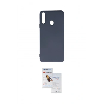 MARSİLYAN™- Galaxy A20S Kılıf Ahenk Serisi - Siyah Seramik Nano Ekran Koruyucu