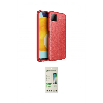 MARSİLYAN™- Galaxy A22 Kılıf Doruk Klasik Özel Seri - Siyah 20D Premium Cam Ekran Koruyucu