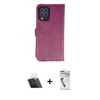 MARSİLYAN™- Galaxy A22 Kılıf Siluet Işık Serisi - Şeffaf Uv Polymer Nano Ekran Koruyucu + Kamera Lens Koruma Cam - SF