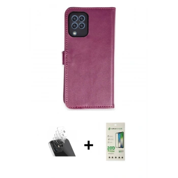 MARSİLYAN™- Galaxy A22 Kılıf Siluet Işık Serisi - Siyah 20D Premium Cam Ekran Koruyucu + Kamera Lens Koruma Cam - SF