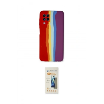 MARSİLYAN™- Galaxy A22 Kılıf Yadigar Çizgi - Siyah 6D Mat Seramik Hayalet Nano Ekran Koruyucu