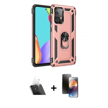MARSİLYAN™- Galaxy A23 4G Kılıf Ahenk Klasik Koleksiyonu - Siyah 3D Antistatik Mat Seramik Nano Ekran Koruyucu + Kamera Lens Koruma Cam - SF