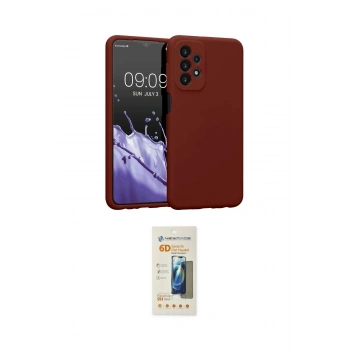 MARSİLYAN™- Galaxy A23 4G Kılıf Kozmos Yansıma Özel Seri - Siyah 6D Mat Seramik Hayalet Nano Ekran Koruyucu