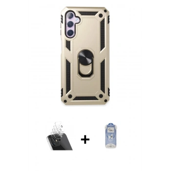MARSİLYAN™- Galaxy A24 4G Kılıf Ahenk Klasik Koleksiyonu - Siyah Joko Magic 5D Cam + Kamera Lens Koruma Cam - SF