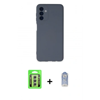 MARSİLYAN™- Galaxy A24 4G Kılıf Ahenk Serisi - Siyah Joko Magic 5D Cam + Raze Metal Kamera Lens - GS