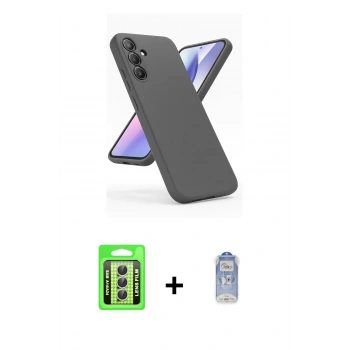 MARSİLYAN™- Galaxy A24 4G Kılıf Kozmos Yansıma Özel Seri - Siyah Joko Magic 5D Cam + Raze Metal Kamera Lens - GS