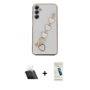MARSİLYAN™- Galaxy A24 4G Kılıf Nova Işık Prime - Şeffaf Pasifik Cam Ekran Koruyucu + Kamera Lens Koruma Cam - SF