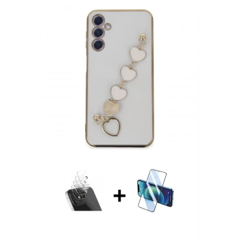 MARSİLYAN™- Galaxy A24 4G Kılıf Nova Işık Prime - Siyah 3D Antistatik Seramik Nano Ekran Koruyucu + Kamera Lens Koruma Cam - SF