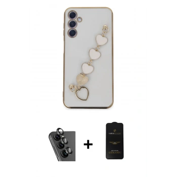 MARSİLYAN™- Galaxy A24 4G Kılıf Nova Işık Prime - Siyah 6D Antistatik Mat Seramik Hayalet Nano Ekran Koruyucu + Valdez Metal Kamera Lens - SH