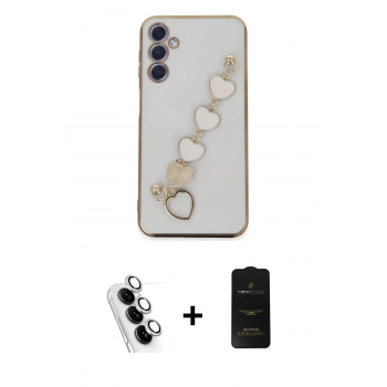 MARSİLYAN™- Galaxy A24 4G Kılıf Nova Işık Prime - Siyah 6D Antistatik Mat Seramik Hayalet Nano Ekran Koruyucu + Valdez Metal Kamera Lens - GS