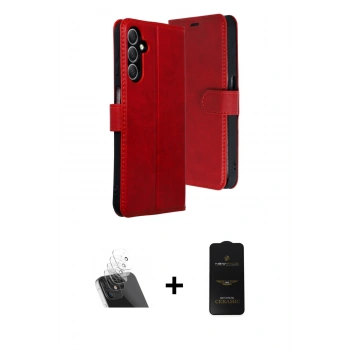 MARSİLYAN™- Galaxy A24 4G Kılıf Siluet Işık Serisi - Siyah 6D Antistatik Mat Seramik Hayalet Nano Ekran Koruyucu + Kamera Lens Koruma Cam - SF