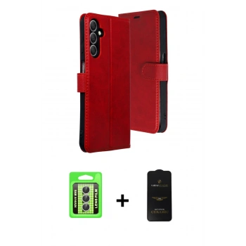MARSİLYAN™- Galaxy A24 4G Kılıf Siluet Işık Serisi - Siyah 6D Antistatik Mat Seramik Hayalet Nano Ekran Koruyucu + Raze Metal Kamera Lens - GS