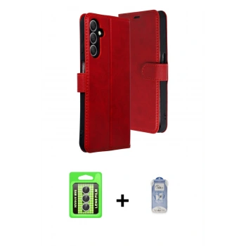 MARSİLYAN™- Galaxy A24 4G Kılıf Siluet Işık Serisi - Siyah Joko Magic 5D Cam + Raze Metal Kamera Lens - GS