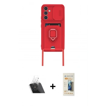 MARSİLYAN™- Galaxy A24 4G Kılıf Vadi Form Prime - Siyah 6D Mat Seramik Hayalet Nano Ekran Koruyucu + Kamera Lens Koruma Cam - SF