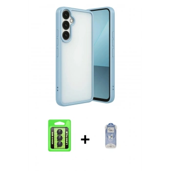 MARSİLYAN™- Galaxy A24 4G Kılıf Vadi Minimal - Siyah Joko Magic 5D Cam + Raze Metal Kamera Lens - SH