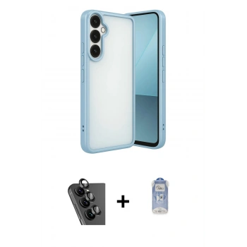 MARSİLYAN™- Galaxy A24 4G Kılıf Vadi Minimal - Siyah Joko Magic 5D Cam + Valdez Metal Kamera Lens - SH