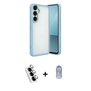 MARSİLYAN™- Galaxy A24 4G Kılıf Vadi Minimal - Siyah Joko Magic 5D Cam + Valdez Metal Kamera Lens - GS
