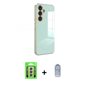 MARSİLYAN™- Galaxy A24 4G Kılıf Yankı Serisi - Siyah Joko Magic 5D Cam + Raze Metal Kamera Lens - GS