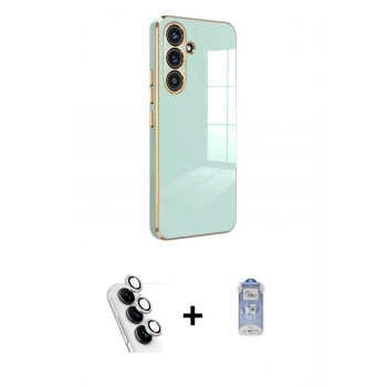 MARSİLYAN™- Galaxy A24 4G Kılıf Yankı Serisi - Siyah Joko Magic 5D Cam + Valdez Metal Kamera Lens - GS