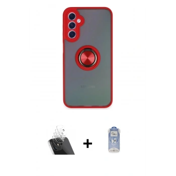 MARSİLYAN™- Galaxy A24 4G Kılıf Yörünge Çizgi - Siyah Joko Magic 5D Cam + Kamera Lens Koruma Cam - SF
