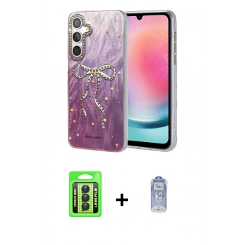 MARSİLYAN™- Galaxy A24 4G Kılıf Zirve Modern Prime - Siyah Joko Magic 5D Cam + Raze Metal Kamera Lens - SH