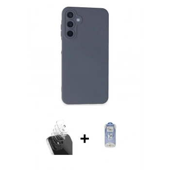 MARSİLYAN™- Galaxy A25 5G Kılıf Ahenk Serisi - Siyah Joko Magic 5D Cam + Kamera Lens Koruma Cam - SF