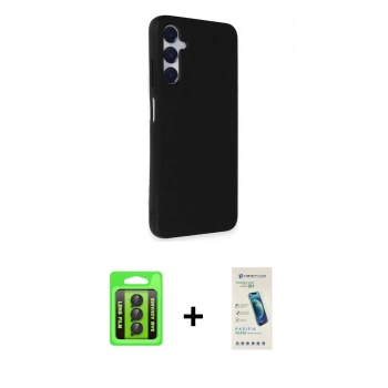MARSİLYAN™- Galaxy A25 5G Kılıf Akış Asil Koleksiyonu - Şeffaf Pasifik Cam Ekran Koruyucu + Raze Metal Kamera Lens - SH