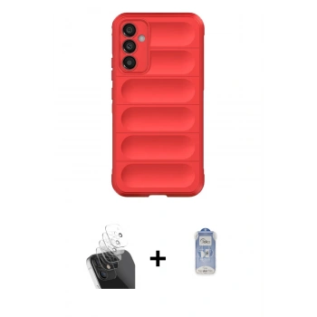 MARSİLYAN™- Galaxy A25 5G Kılıf Atlas Koleksiyonu - Siyah Joko Magic 5D Cam + Kamera Lens Koruma Cam - SF