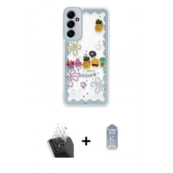 MARSİLYAN™- Galaxy A25 5G Kılıf Çekirdek Asil - Siyah Joko Magic 5D Cam + Kamera Lens Koruma Cam - SF