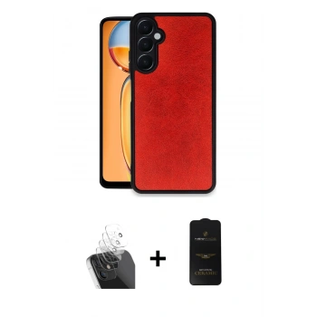 MARSİLYAN™- Galaxy A25 5G Kılıf Kıvılcım Işık Serisi - Siyah 6D Antistatik Mat Seramik Hayalet Nano Ekran Koruyucu + Kamera Lens Koruma Cam - SF