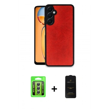 MARSİLYAN™- Galaxy A25 5G Kılıf Kıvılcım Işık Serisi - Siyah 6D Antistatik Mat Seramik Hayalet Nano Ekran Koruyucu + Raze Metal Kamera Lens - GS