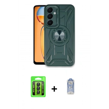 MARSİLYAN™- Galaxy A25 5G Kılıf Nova Yansıma Prime - Siyah Joko Magic 5D Cam + Raze Metal Kamera Lens - SH