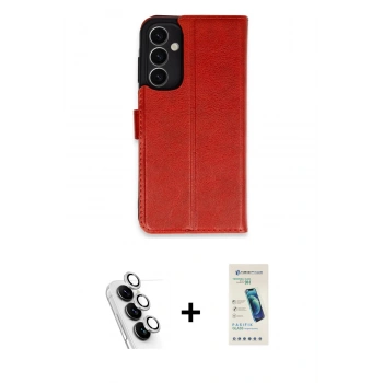 MARSİLYAN™- Galaxy A25 5G Kılıf Siluet Işık Serisi - Şeffaf Pasifik Cam Ekran Koruyucu + Valdez Metal Kamera Lens - GS