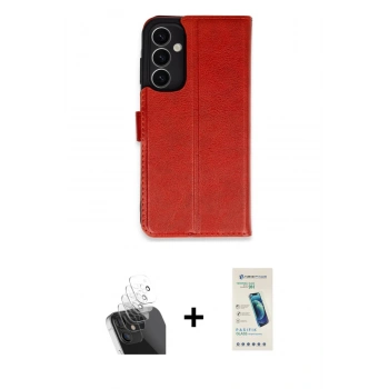 MARSİLYAN™- Galaxy A25 5G Kılıf Siluet Işık Serisi - Şeffaf Pasifik Cam Ekran Koruyucu + Kamera Lens Koruma Cam - SF