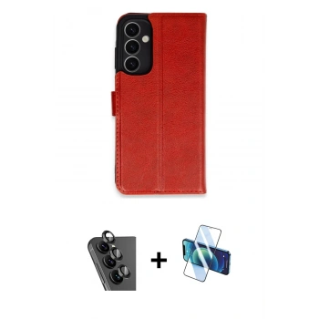 MARSİLYAN™- Galaxy A25 5G Kılıf Siluet Işık Serisi - Siyah 3D Antistatik Seramik Nano Ekran Koruyucu + Valdez Metal Kamera Lens - SH