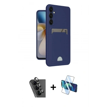 MARSİLYAN™- Galaxy A25 5G Kılıf Vadi Çizgi Prime - Siyah 3D Antistatik Seramik Nano Ekran Koruyucu + Valdez Metal Kamera Lens - SH