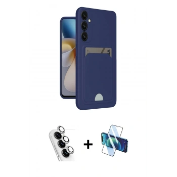 MARSİLYAN™- Galaxy A25 5G Kılıf Vadi Çizgi Prime - Siyah 3D Antistatik Seramik Nano Ekran Koruyucu + Valdez Metal Kamera Lens - GS