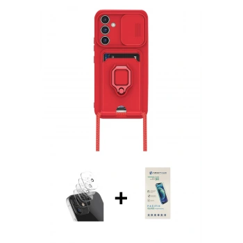 MARSİLYAN™- Galaxy A25 5G Kılıf Vadi Form Prime - Şeffaf Pasifik Cam Ekran Koruyucu + Kamera Lens Koruma Cam - SF