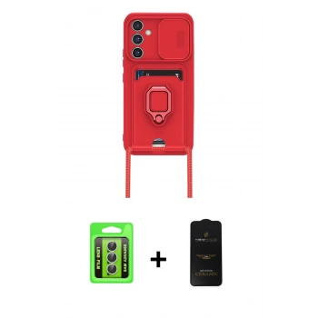 MARSİLYAN™- Galaxy A25 5G Kılıf Vadi Form Prime - Siyah 6D Antistatik Mat Seramik Hayalet Nano Ekran Koruyucu + Raze Metal Kamera Lens - GS