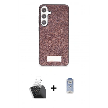 MARSİLYAN™- Galaxy A25 5G Kılıf Vadi Klasik Serisi - Siyah Joko Magic 5D Cam + Kamera Lens Koruma Cam - SF