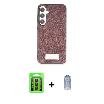 MARSİLYAN™- Galaxy A25 5G Kılıf Vadi Klasik Serisi - Siyah Joko Magic 5D Cam + Raze Metal Kamera Lens - SH
