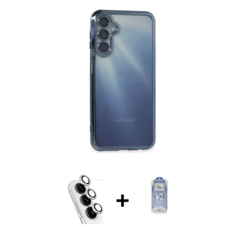 MARSİLYAN™- Galaxy A25 5G Kılıf Vadi Minimal - Siyah Joko Magic 5D Cam + Valdez Metal Kamera Lens - GS
