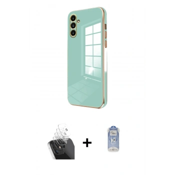 MARSİLYAN™- Galaxy A25 5G Kılıf Yankı Serisi - Siyah Joko Magic 5D Cam + Kamera Lens Koruma Cam - SF