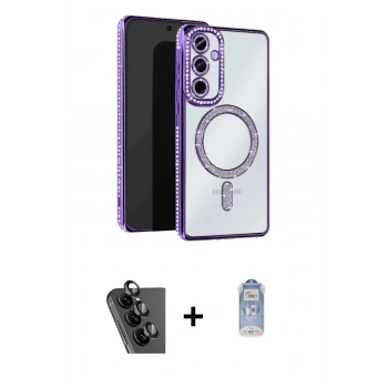 MARSİLYAN™- Galaxy A25 5G Kılıf Zirve Doku Prime - Siyah Joko Magic 5D Cam + Valdez Metal Kamera Lens - SH