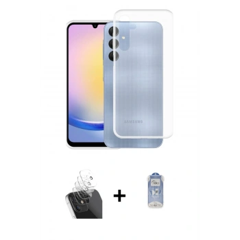 MARSİLYAN™- Galaxy A25 5G Kılıf Zirve Doku - Siyah Joko Magic 5D Cam + Kamera Lens Koruma Cam - SF